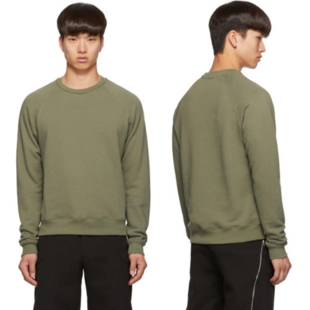 John Elliott Green Raglan Crew Sweatshirt Size‎ 2 Casual Relaxed Loungewear